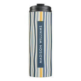 Garrafa Térmica Linhas Coloridas do Monograma de Script