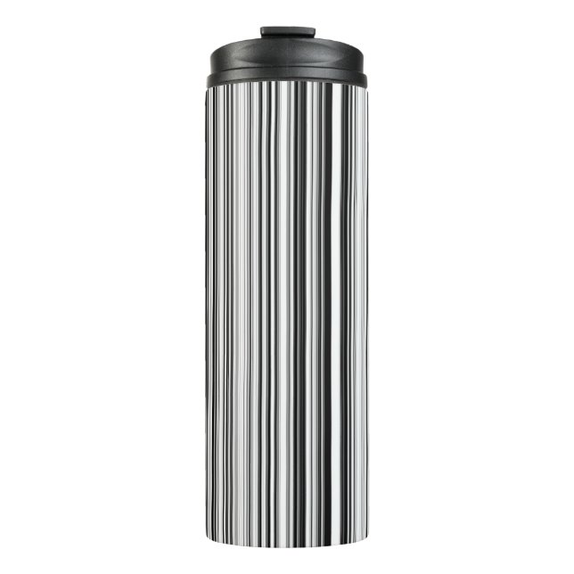 Garrafa Térmica Linhas preto e branco (Frente)