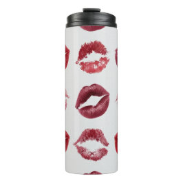 Garrafa Térmica Lips Print Pattern – Chic Kiss Beauty Design