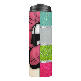 Garrafa Térmica Lipstick Pop Art | Diminuição Da Largura