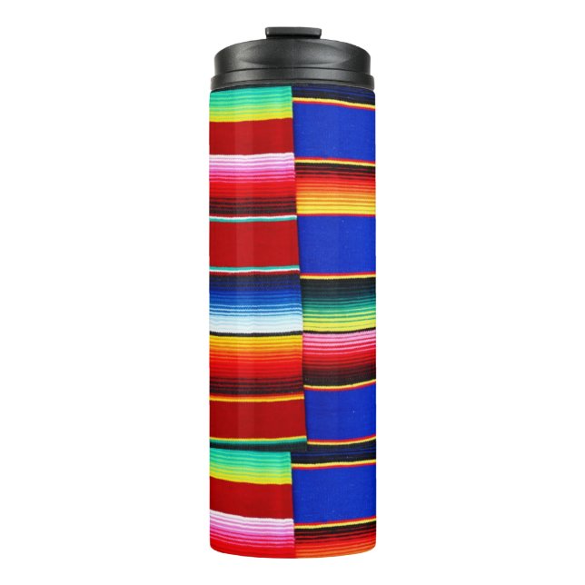Garrafa Térmica Listras coloridas de serape (Frente)