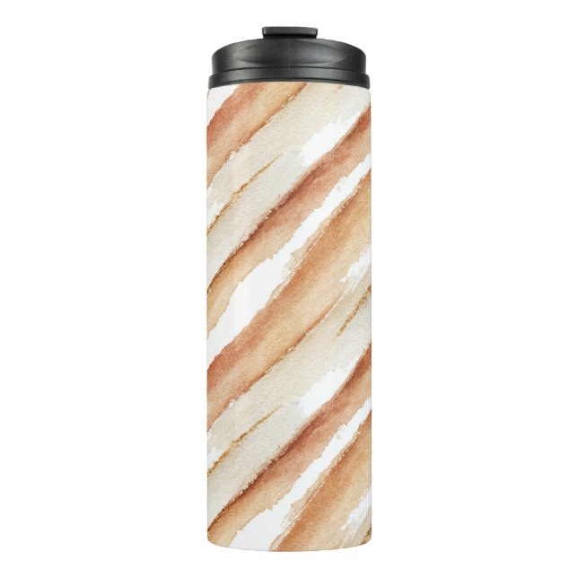 Garrafa Térmica Listras de Latte de Pêssego e Abóbora   (Frente)
