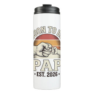 Garrafa Térmica Logo de Soco de Bebê Vintage para Futuro Papai 202