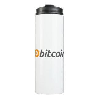 Garrafa Térmica Logotipo Bitcurrency grande com símbolo laranja de