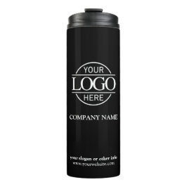 Garrafa Térmica Logotipo comercial da empresa de Promocional preto