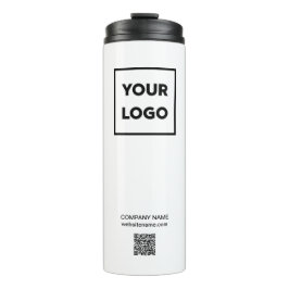 Garrafa Térmica Logotipo comercial personalizado e código QR
