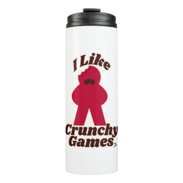 Garrafa Térmica Logotipo da Arte Meeple da Love Crunchy Games (Frente)