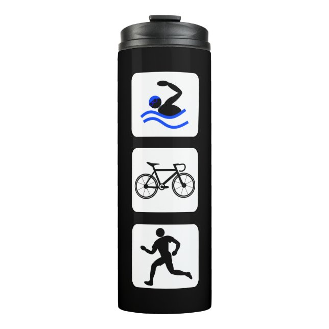 Garrafa Térmica Logotipo de Eventos de Triatleta (Frente)