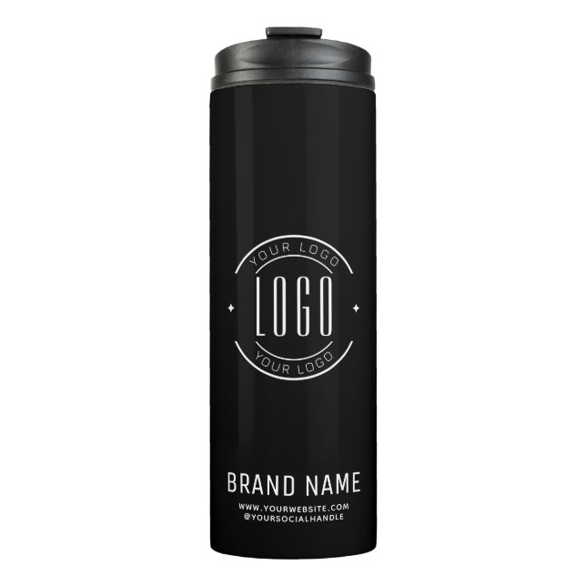 Garrafa Térmica logotipo empresarial personalizado moderno da empr (Frente)