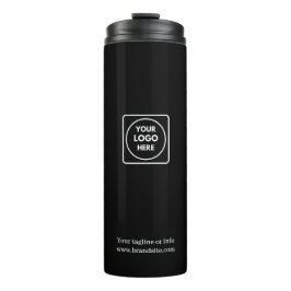 Garrafa Térmica Logotipo Empresarial Personalizado Preto Marca