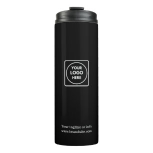 Garrafa Térmica Logotipo Empresarial Personalizado Preto Marca