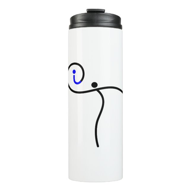 Garrafa Térmica logotipo it, 01 Black/Blue. (Frente)