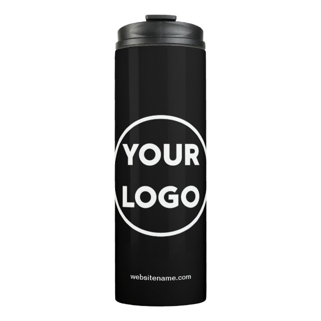 Garrafa Térmica Logotipo personalizado da empresa e site comercial (Frente)