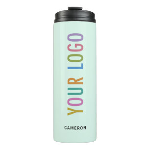 Garrafa Térmica Logotipo Personalizado do Tumbler Verde Mint 12 oz