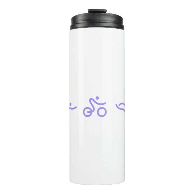 Garrafa Térmica Logotipo roxo leve do Triathlon (Frente)