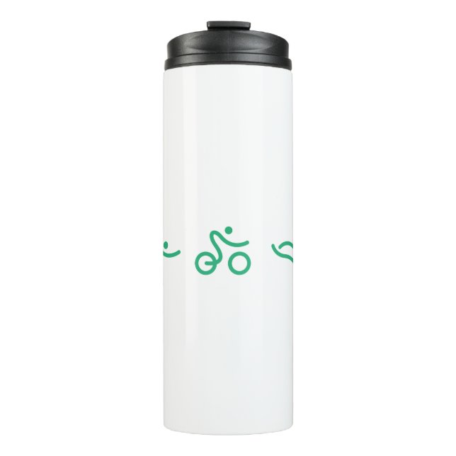 Garrafa Térmica Logotipo verde do Triathlon (Frente)