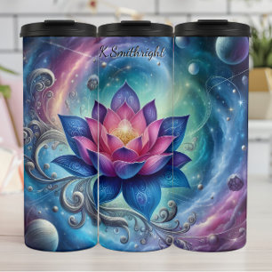 Garrafa Térmica Lotus Flower Cosmic Galaxy Harmony