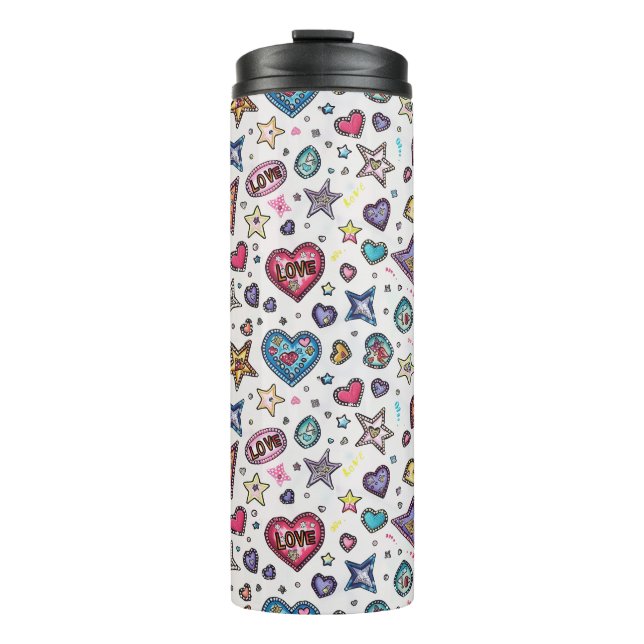 Garrafa Térmica Love & Crystals | Crystal Hearts Thermal Tumblers (Frente)
