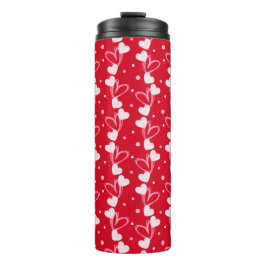 Garrafa Térmica Love Hearts Doddles, Red, Thermal Tumbler