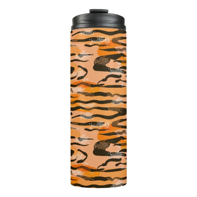 Garrafa Térmica Lovely seamless tiger pattern,  peach colour (Frente)