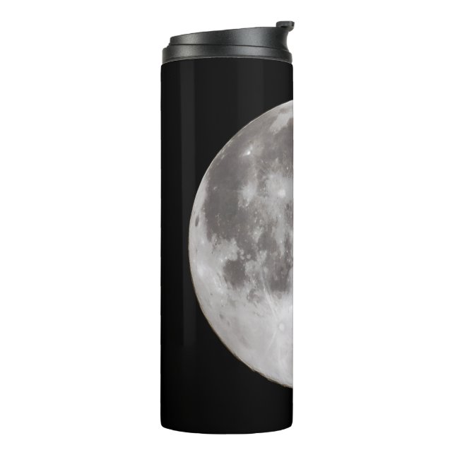 Garrafa Térmica Lua cheia no céu à noite (Giro à esquerda)