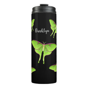 Garrafa Térmica Luna Moth cartoon illustration