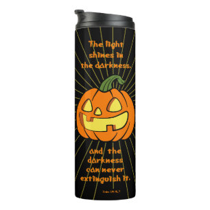 Garrafa Térmica Luz brilha na escuridão Jack-o-lanterna