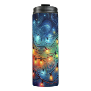 GARRAFA TÉRMICA  LUZES DE FERIADO DE NATAL MULTICOLORADO BRILHANTES