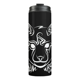 Garrafa Térmica Lynx Tribal Preto e Branco