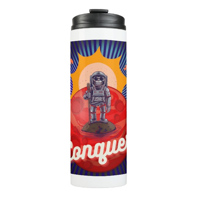 Garrafa Térmica macaco conquista o planeta vermelho (Frente)