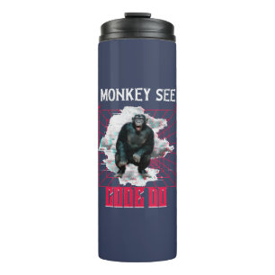 Garrafa Térmica Macaco Consulte Código Do Funny Web Developer