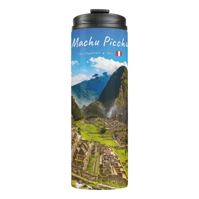 Garrafa Térmica Machu Picchu, Peru - Ruínas da Cidadela Inca (Frente)