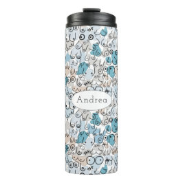 Garrafa Térmica Mãe azul de humor divertido