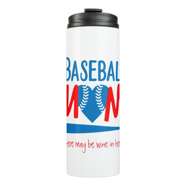 Garrafa Térmica Mãe de beisebol engraçada  (Frente)