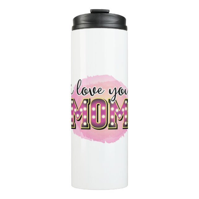 Garrafa Térmica Mãe Deu Presente Eu Te Amo Mãe (Frente)