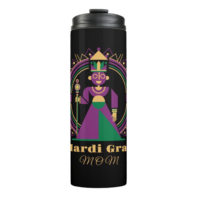 Garrafa Térmica Mãe do Mardi Gras 2026 Rainha (Frente)