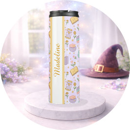 Garrafa Térmica Magia Feminina Personalizada com Nome em Roxo