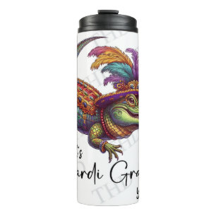 Garrafa Térmica Mágica do Mardi Gras Estimulante: Tumbler Térmico