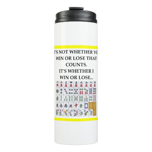 Garrafa Térmica mahjong (Frente)