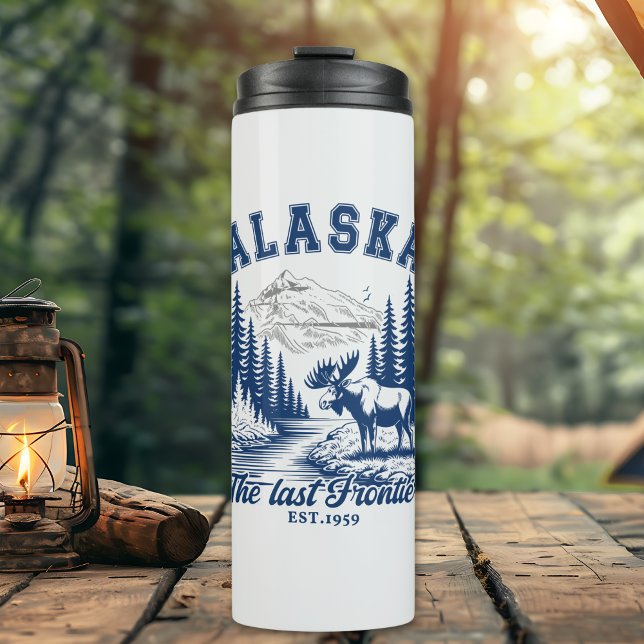 Garrafa Térmica Majestic Moose in Alaska Landscape (Criador carregado)