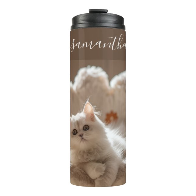 Garrafa Térmica Majestic white cat (Frente)