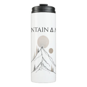 Garrafa Térmica Mama da Montanha Na Natureza Minimalista Grap