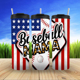 Garrafa Térmica Mama de Baseball Patriótica Vibes