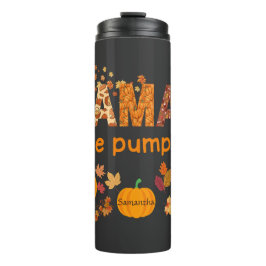 Garrafa Térmica Mamãe personalizada, "Pumpkins Fall" Mãe