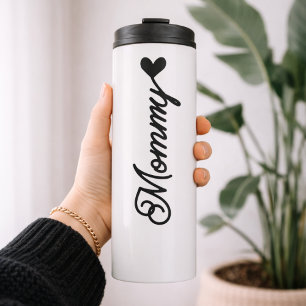 Garrafa Térmica Mamãe   Personalizado Minimalista Dia das Mães Mar