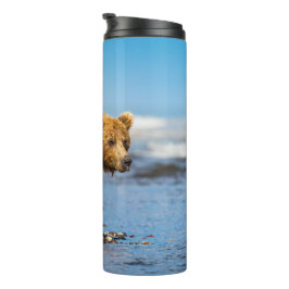 Garrafa Térmica Mamãe urso observando seus dois filhos