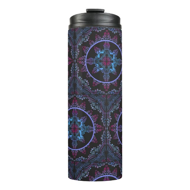 Garrafa Térmica Mandala Night Flower (Frente)
