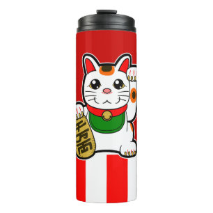 Garrafa Térmica Maneki Neko: Gato Sortudo Japonês