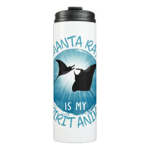 Garrafa Térmica Manta Ray É Meu Animal Espirituoso
