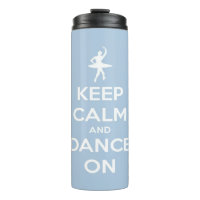 Mantenha a calma e dance no azul personalizado